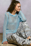 POL Openwork Round Neck Knit Cover Up - Trendsi - Flyclothing LLC