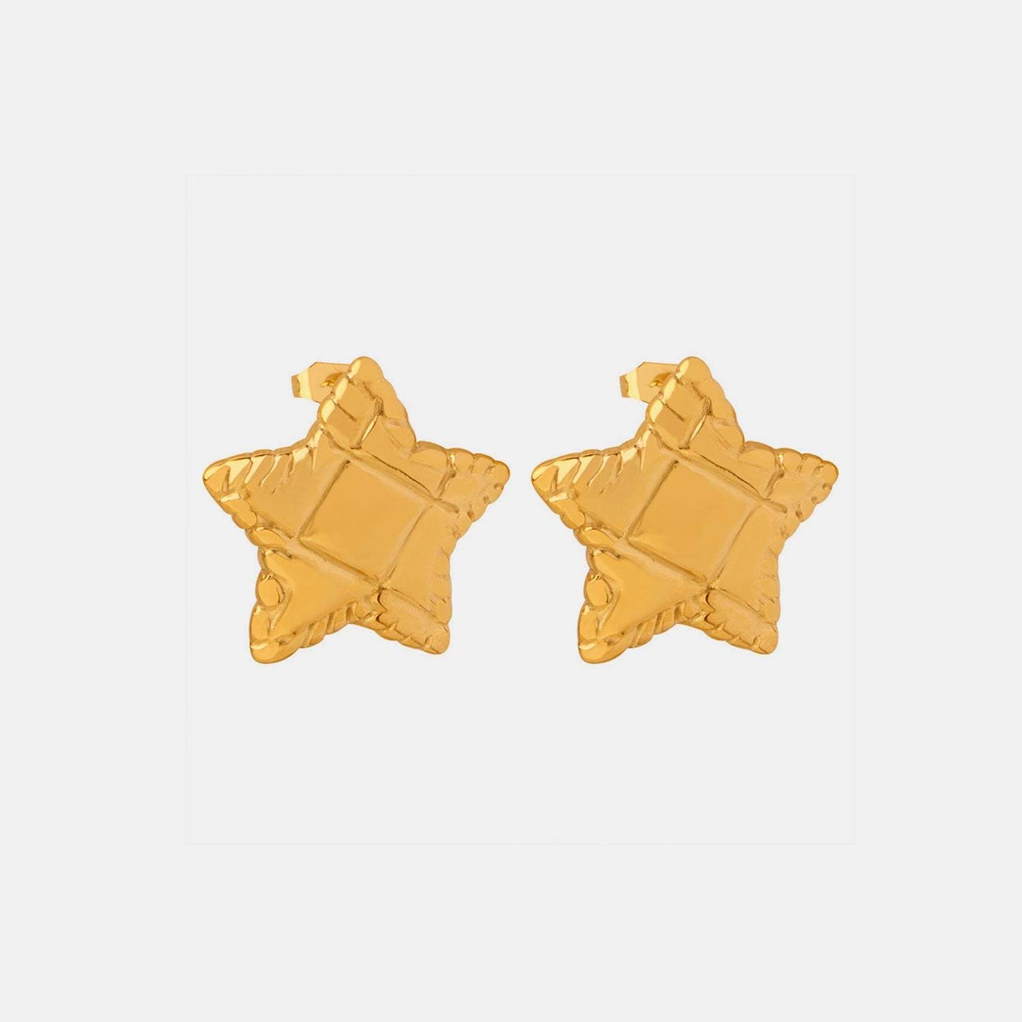 Titanium Steel Star Stud Earrings - Trendsi - Flyclothing LLC