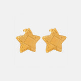 Titanium Steel Star Stud Earrings - Trendsi - Flyclothing LLC