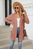 Pocketed Open Front Long Sleeve Cardigan - Trendsi - Flyclothing LLC