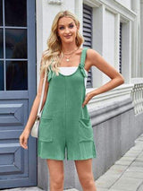 Lovelet Knotted Wide Strap Scoop Neck Overalls - Trendsi - Flyclothing LLC