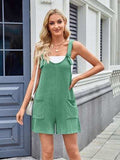 Lovelet Knotted Wide Strap Scoop Neck Overalls - Trendsi - Flyclothing LLC