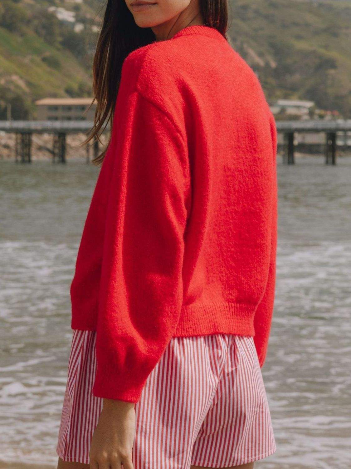 Button Down Long Sleeve Cardigan - Trendsi - Flyclothing LLC