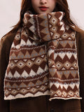 Vintage Geometric Knitted Scarf - Trendsi - Flyclothing LLC
