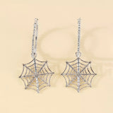 Halloween Spider Web Dangle Hoop Earrings - Trendsi - Flyclothing LLC