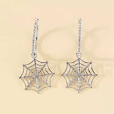 Halloween Spider Web Dangle Hoop Earrings - Trendsi - Flyclothing LLC