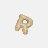 Gold-Plated Inlaid Zircon Letter Necklace - Trendsi - Flyclothing LLC