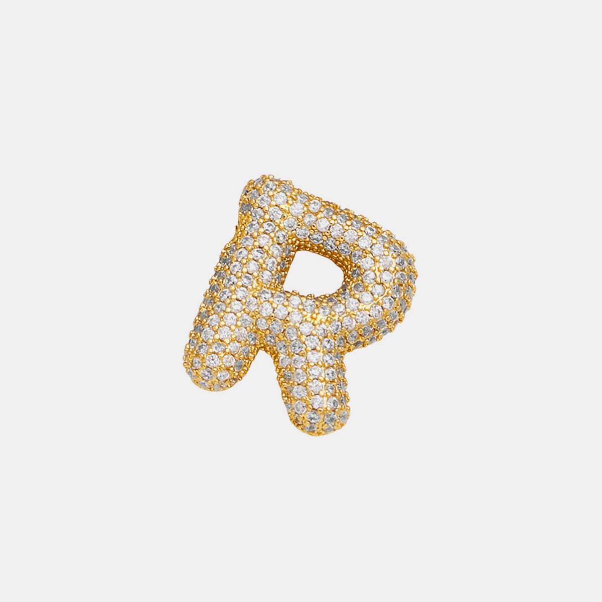 Gold-Plated Inlaid Zircon Letter Necklace - Trendsi - Flyclothing LLC