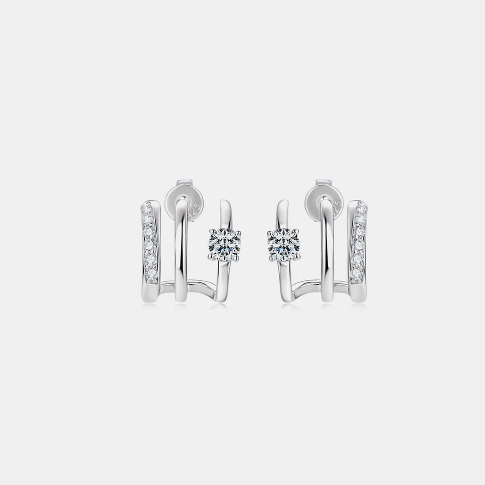 Moissanite 925 Sterling Silver Earrings Trendsi
