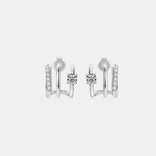 Moissanite 925 Sterling Silver Earrings Trendsi