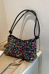 Sequin Double Strap Shoulder Bag - Trendsi