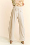 Davi & Dani Drawstring Wide Leg Sweatpants - Trendsi