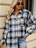 Plaid Button Up Long Sleeve Shirt - Trendsi - Flyclothing LLC