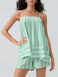 Smocked Square Neck Cami and Shorts Set - Trendsi
