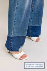 Judy Blue Raw Hem High Waist Column Straight Jeans - Trendsi - Flyclothing LLC