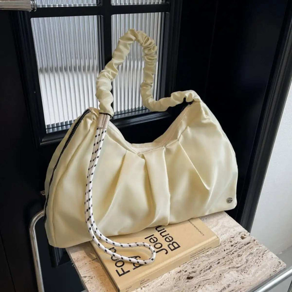 Ruched Large Tote Bag - Trendsi - Flyclothing LLC
