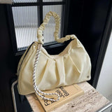 Ruched Large Tote Bag - Trendsi - Flyclothing LLC