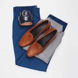 15-211-CGN CESTINO Calfskin Basketweave Slip On, Cognac - Zelli Italia - Flyclothing LLC