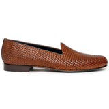 15-211-CGN CESTINO Calfskin Basketweave Slip On, Cognac - Zelli Italia - Flyclothing LLC
