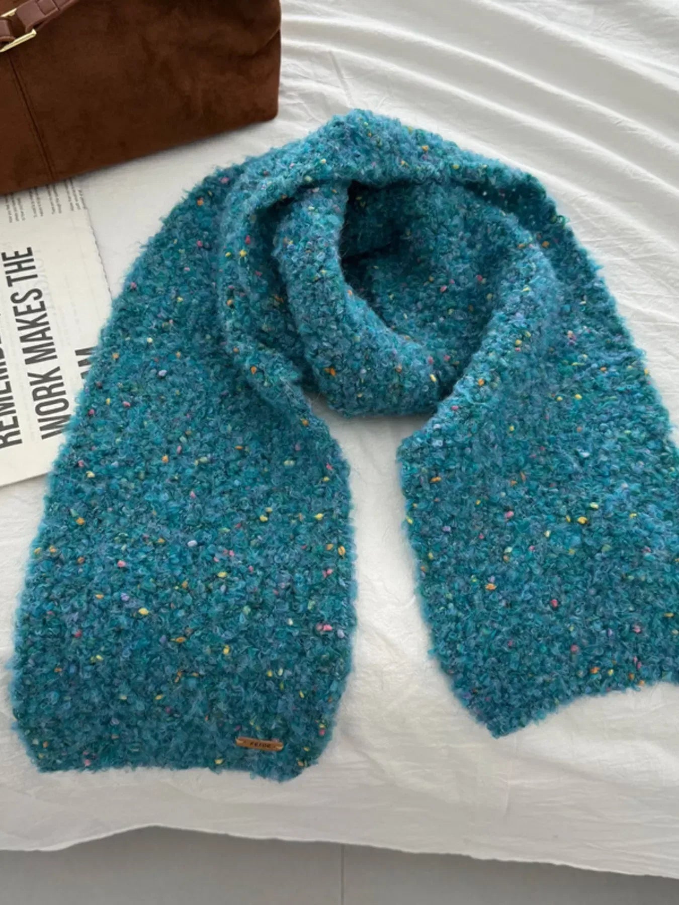 Cozy Knitted Multicolor Speckled Scarf - Trendsi - Flyclothing LLC