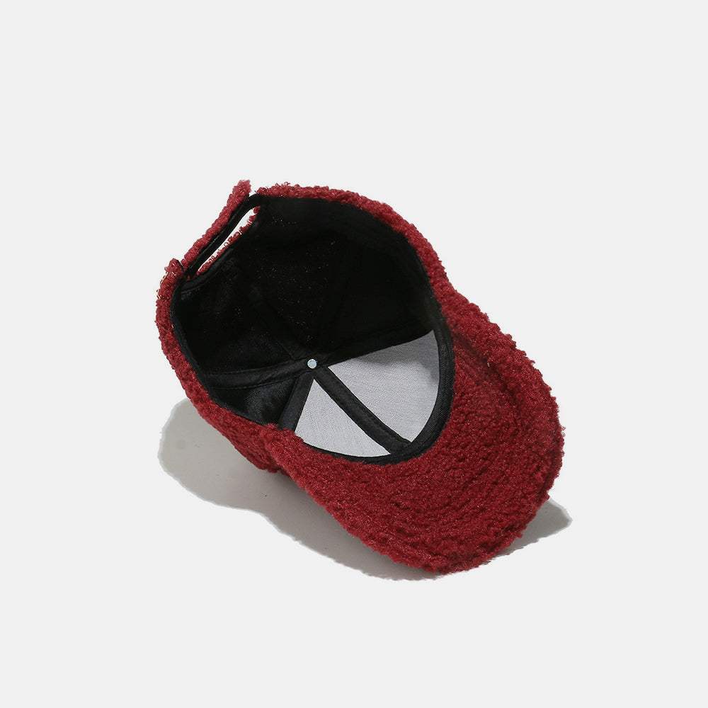 Sherpa Letter H Embroidered Cap - Trendsi - Flyclothing LLC