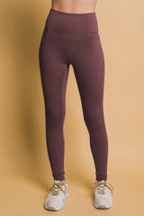 Love Tree High Waist Leggings with Side Pockets - Trendsi