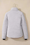 Turtleneck Zip Up Long Sleeve Jacket - Trendsi - Flyclothing LLC