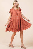 Mittoshop Lace Detail Ruffled Button Down Tiered Dress - Trendsi - Flyclothing LLC