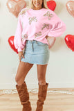 Bow Round Neck Long Sleeve Sweatshirt - Trendsi - Flyclothing LLC