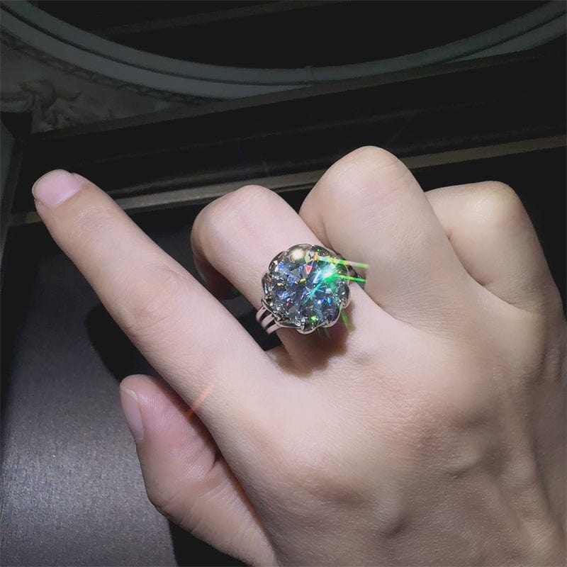 3 Carat 925 Sterling Silver Moissanite Ring - Trendsi
