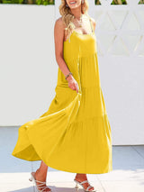 Full Size Ruched Tiered Spaghetti Strap Dress - Trendsi - Flyclothing LLC