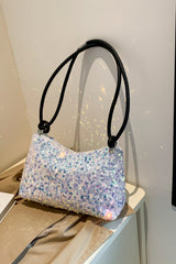 Sequin Double Strap Shoulder Bag - Trendsi