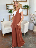 Double Take Full Size Sleeveless Wide Leg Jumpsuit with Pockets - Trendsi - Flyclothing LLC