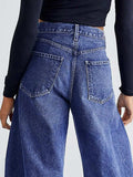 Raw Hem Wide Leg Jeans with Pockets - Trendsi - Flyclothing LLC