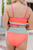 Color Block Scoop Neck Two-Piece Swim Set - Trendsi - Flyclothing LLC