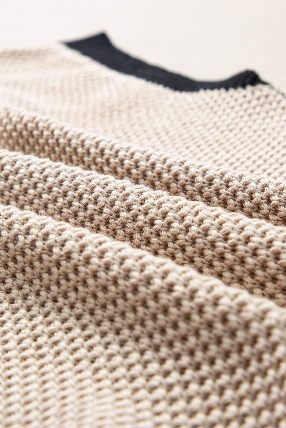 Contrast Trim Round Neck Cap Sleeve Knit Top - Trendsi - Flyclothing LLC