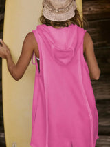 Half Zipped Hooded Sleeveless Romper - Trendsi - Flyclothing LLC