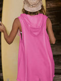 Half Zipped Hooded Sleeveless Romper - Trendsi - Flyclothing LLC