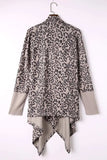 Leopard Open Front Long Sleeve Cover-Up - Trendsi - Flyclothing LLC