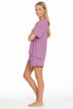 Zenana Soft Melange Short Sleeve Tee and Shorts Set - Trendsi - Flyclothing LLC