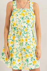 HYFVE Floral Tie Shoulder Mini Dress - Trendsi