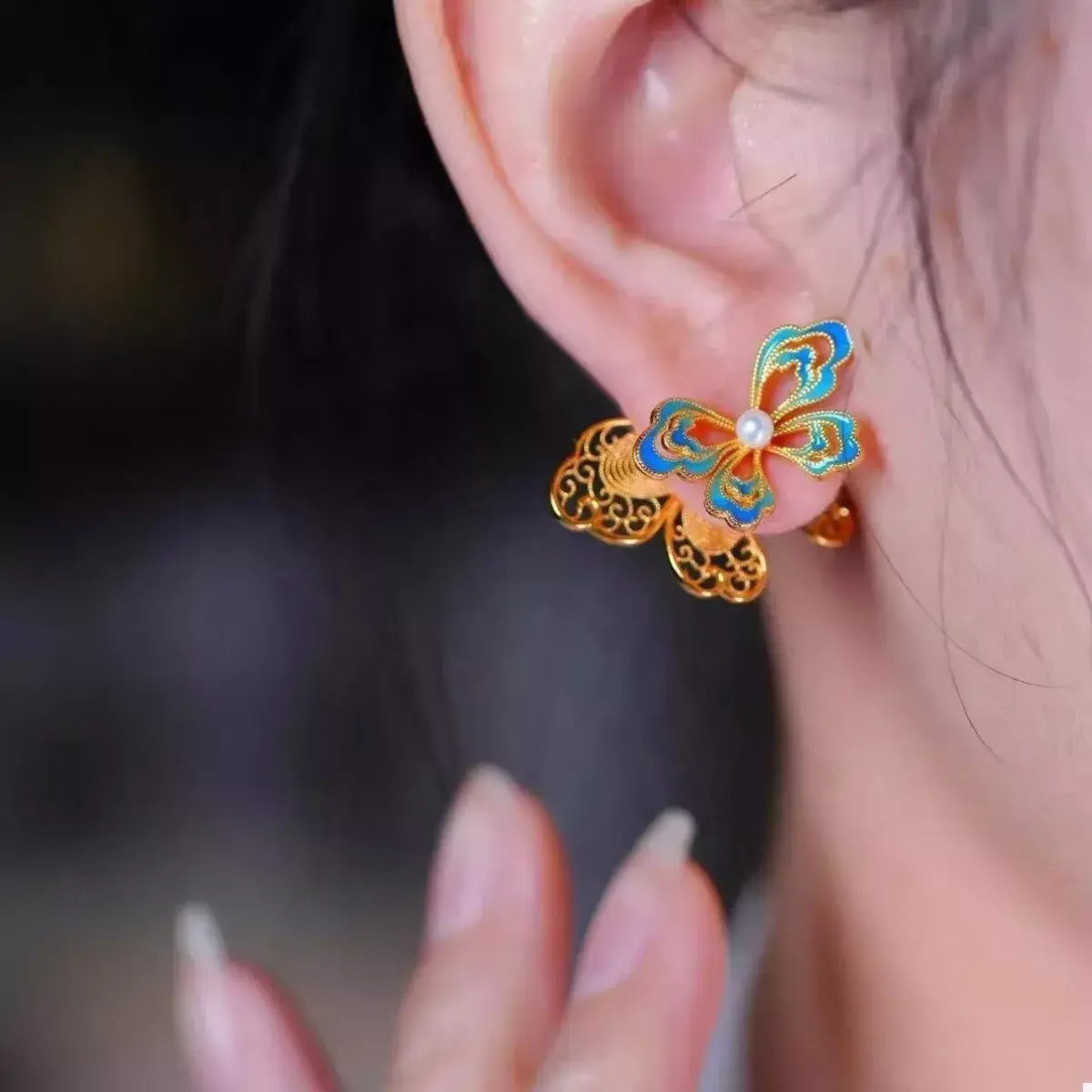 Butterfly Stud Earrings - Trendsi - Flyclothing LLC