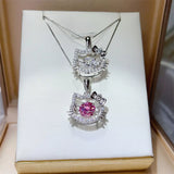 2 Carat Moissanite 925 Sterling Pendant Silver - Trendsi - Flyclothing LLC