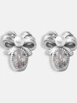 Titanium Steel Bow Stud Earrings - Trendsi - Flyclothing LLC