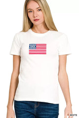 Zenana American Flag Tee - Trendsi - Flyclothing LLC