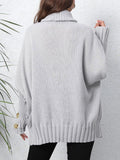 Turtleneck Long Sleeve Sweater - Trendsi