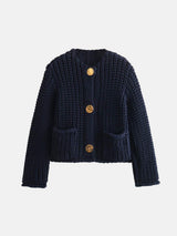 Button Down Long Sleeve Cardigan - Trendsi - Flyclothing LLC