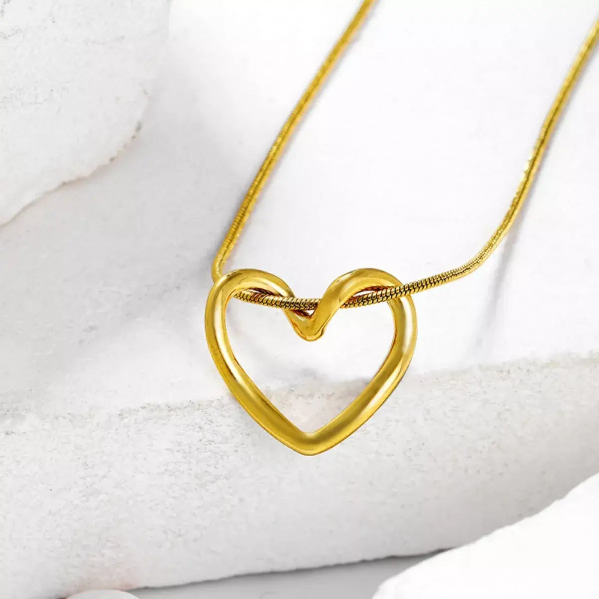 Stainless Steel Heart Necklace - Trendsi - Flyclothing LLC