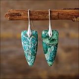 Natural Stone Geometric Shape Earrings - Trendsi - Flyclothing LLC