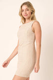 Mittoshop Tweed Sleeveless Mini Dress - Trendsi - Flyclothing LLC